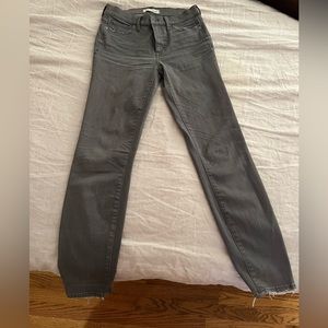 Madewell gray skinny jeans